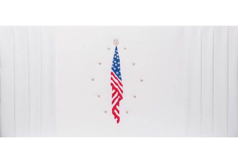 American Flag at Rest White