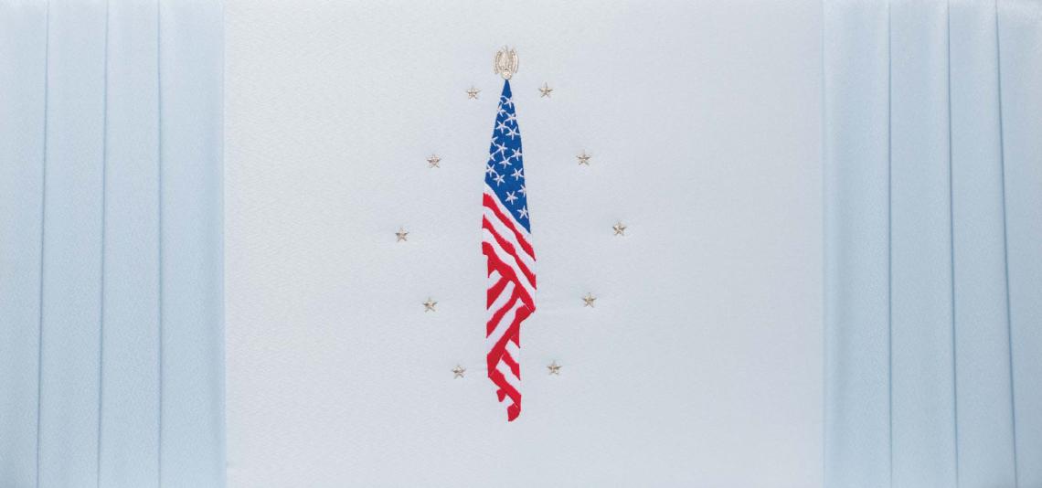 American Flag at Rest Blue
